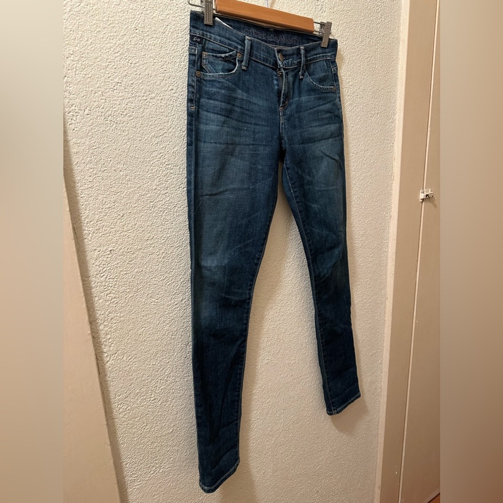 Citizens Of Humanity Jeans Women Blue Denim Avedon Low Rise Skinny Leg Size 25